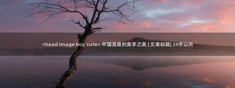 omofun动漫下载：<head image boy cute> 中国漫画的美学之美 | 文章标题| 29字以内